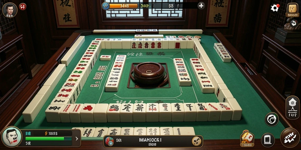 Tampilan gameplay Mahjong dalam 3446 yang menarik dan menantang.