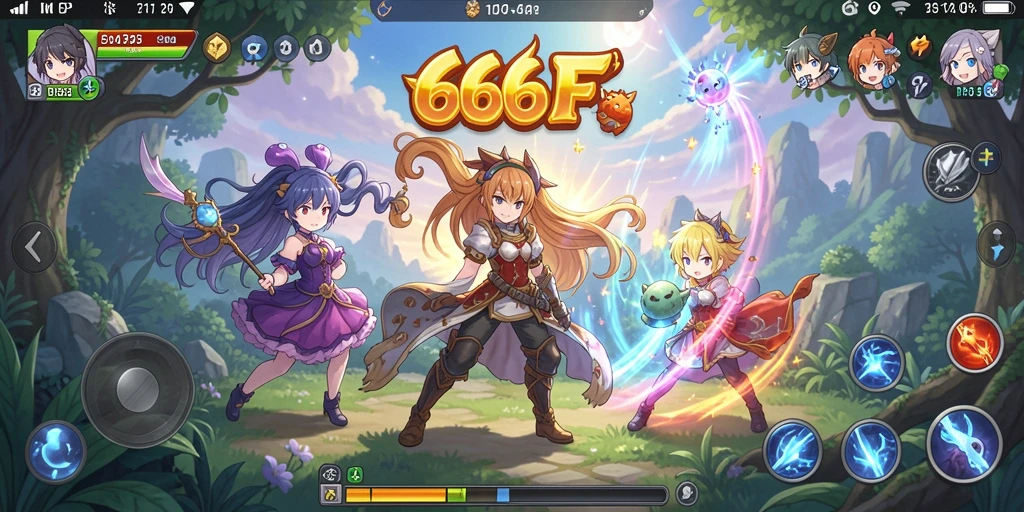 Screenshot utama 666F menampilkan aksi seru dalam dunia Anime.