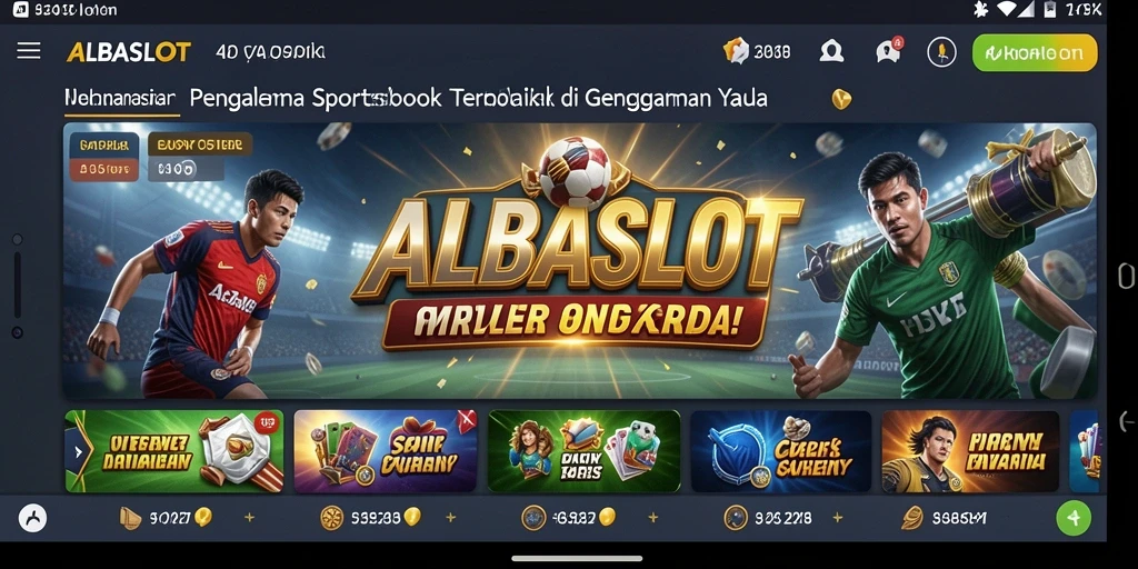 Tampilan gameplay menarik dari ALBASLOT yang menunjukkan taruhan olahraga.