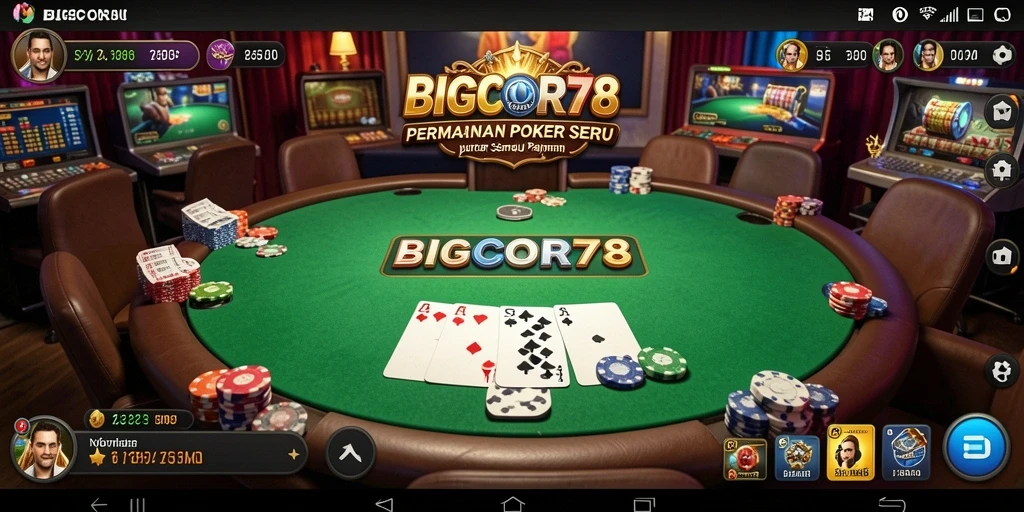 Tangkapan layar gameplay poker yang menarik dan interaktif di BIGCOR78.