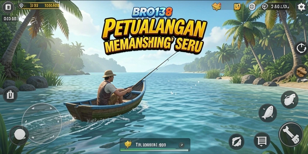 Menampilkan gameplay seru memancing di berbagai lokasi.