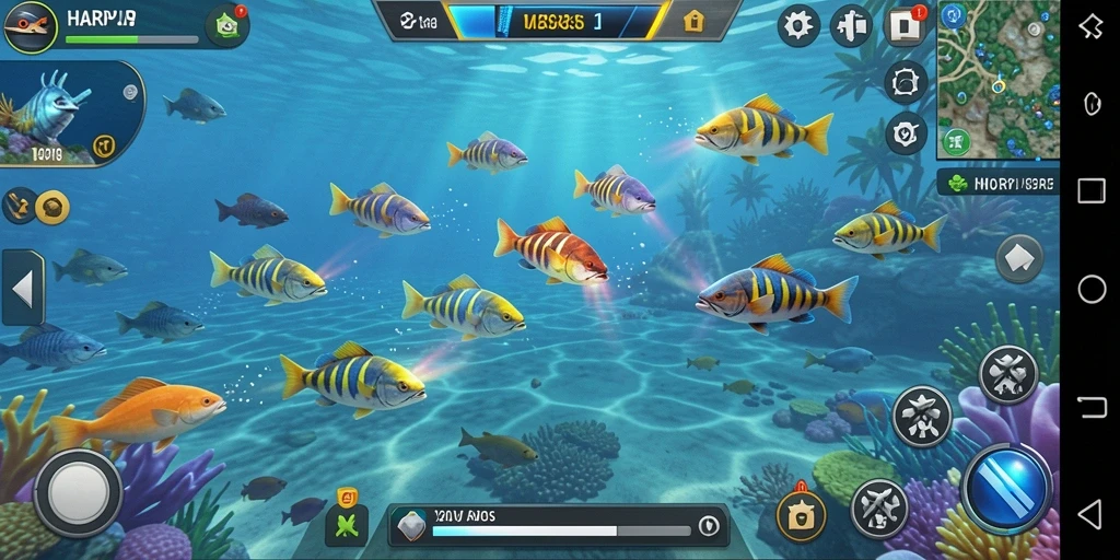 Tampilan menawan dari gameplay Tembak Ikan dalam HARAPJP.