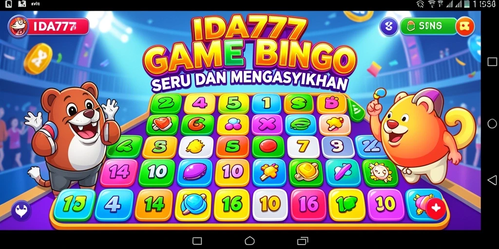 Tampilan screenshot utama IDA777 menampilkan gameplay Bingo yang menyenangkan.