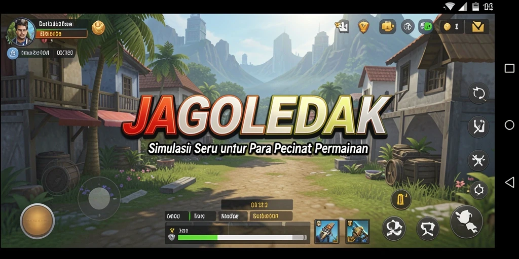 Tampilan gameplay JAGOLEDAK dengan grafis menarik dan interaksi seru.