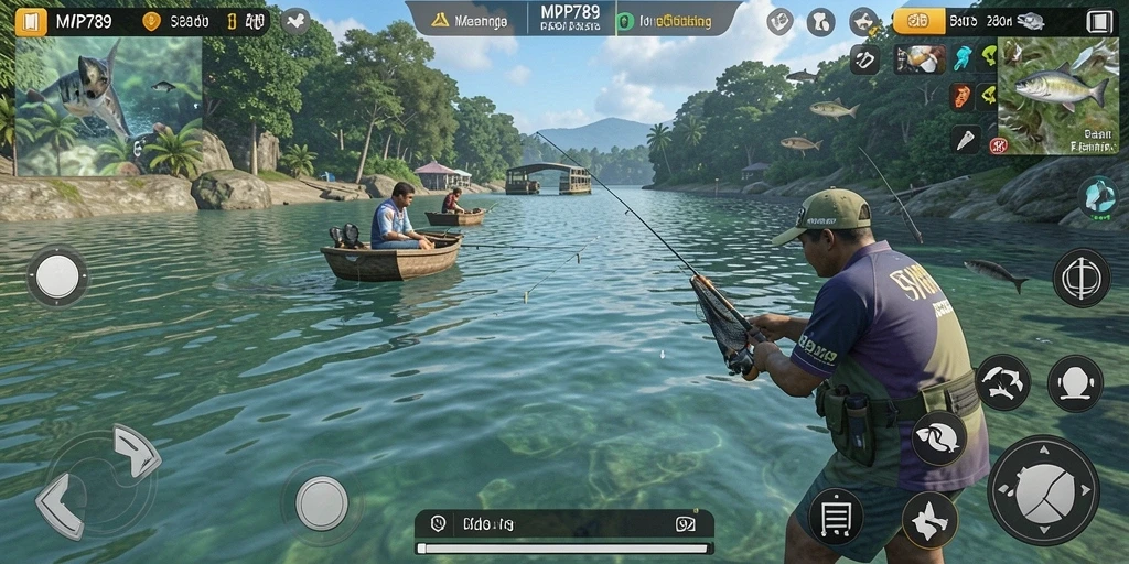 Menampilkan gameplay seru dengan beragam jenis ikan untuk ditangkap.