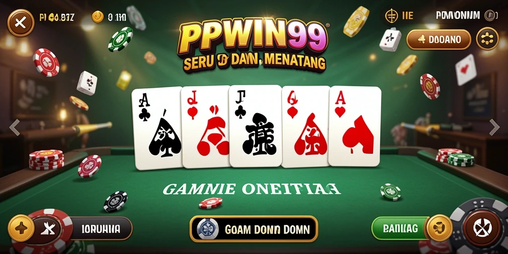 Screenshot gameplay PPWIN99 menampilkan suasana permainan Domino yang mengasyikkan.