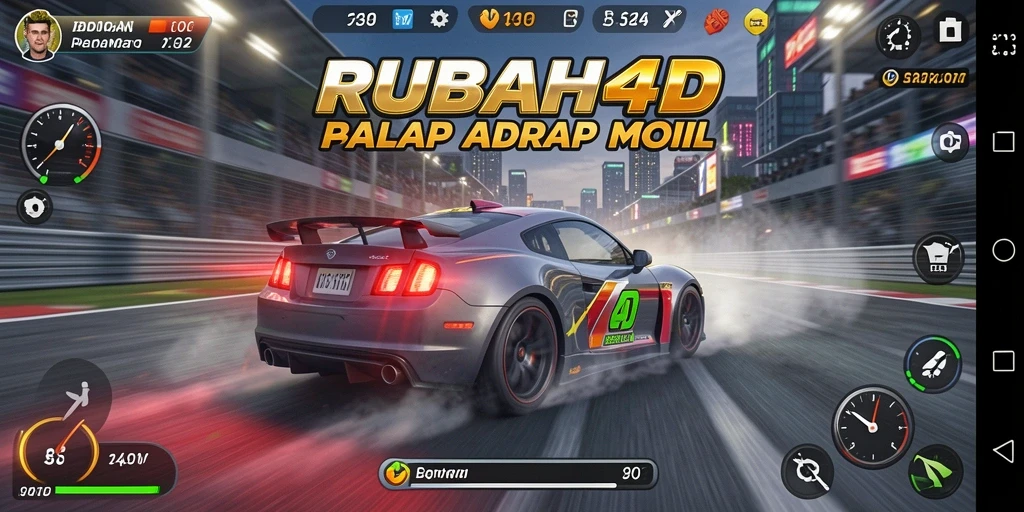 Tampilan gameplay RUBAH4D yang mendebarkan dan penuh aksi balap.