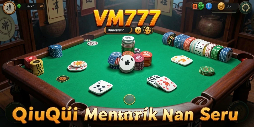 Tampilan menarik dari gameplay QiuQiu di VM777.